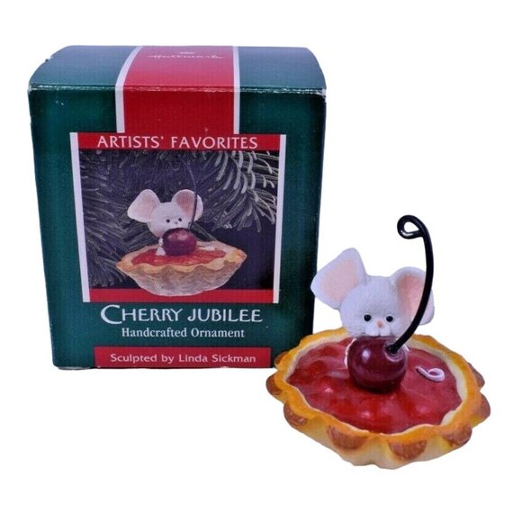 Hallmark Cherry Jubilee by Linda Sickman Vintage 1989 Christmas Ornament - Picture 1 of 11